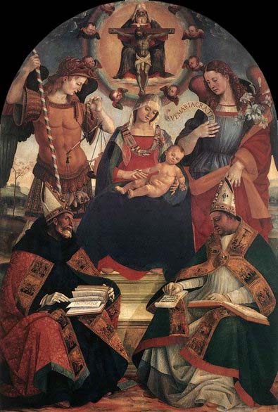 Luca Signorelli The Trinity, the Virgin and Two Saints
